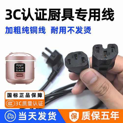 当天发电饭锅蒸炒锅压力锅电源线