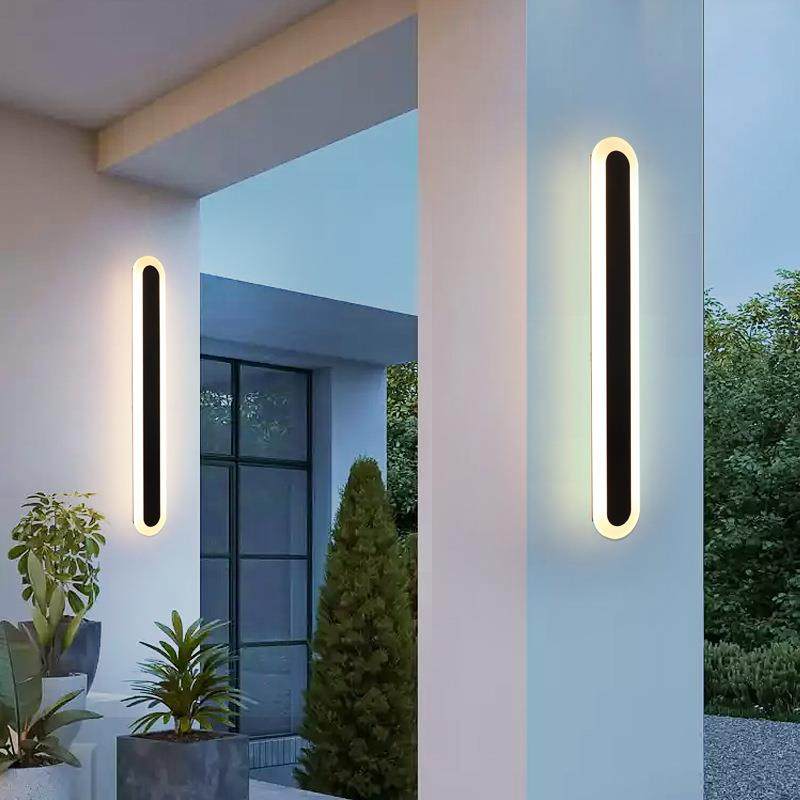 2025新款led户外防水现代简约欧美轻奢庭院酒店别墅长条壁灯