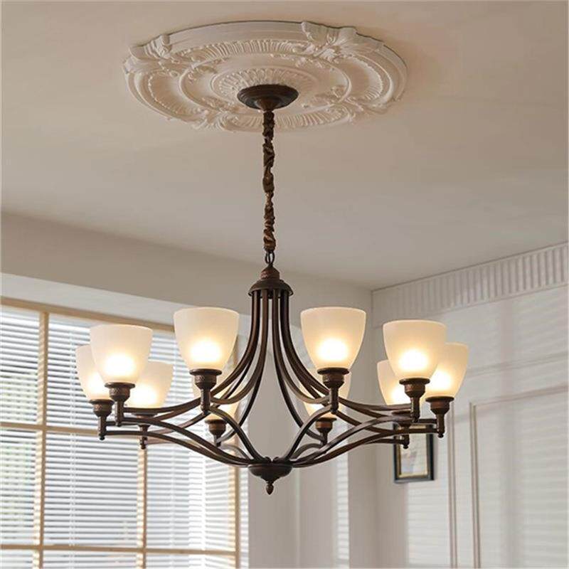 2025年新款美式复古客厅大灯古典高端中古餐厅吊灯设计师款
