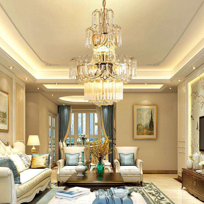 欧式餐厅小吊灯卧室衣帽间水晶灯简约现代玄关书房铁艺吊灯创意灯