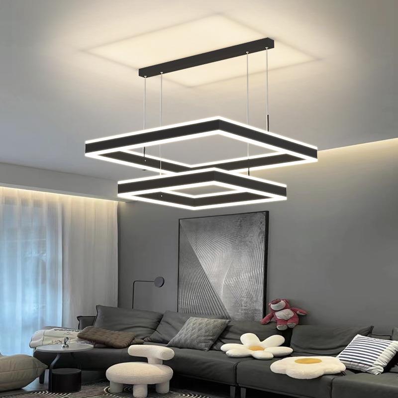 客厅吊灯现代简约大气广东中山灯具2023新款极简主灯全屋套餐组合