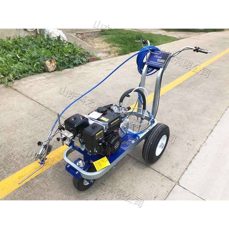 手推式冷喷划线机 小型塑胶跑道划线车 马路移动式汽油标线机