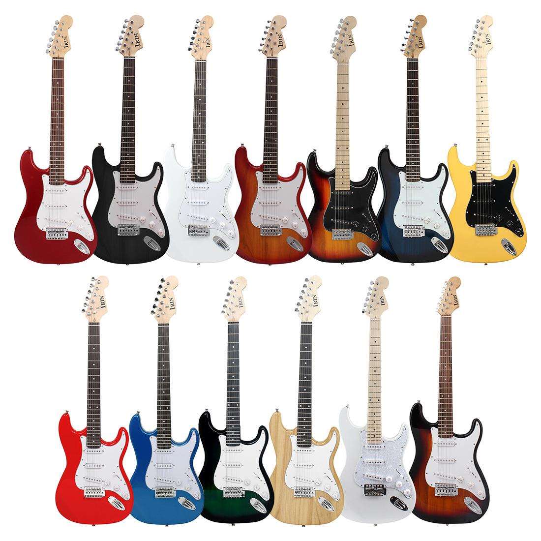 39寸彩色电子吉他电吉他玫瑰木单摇电吉他套装摇滚儿童乐器