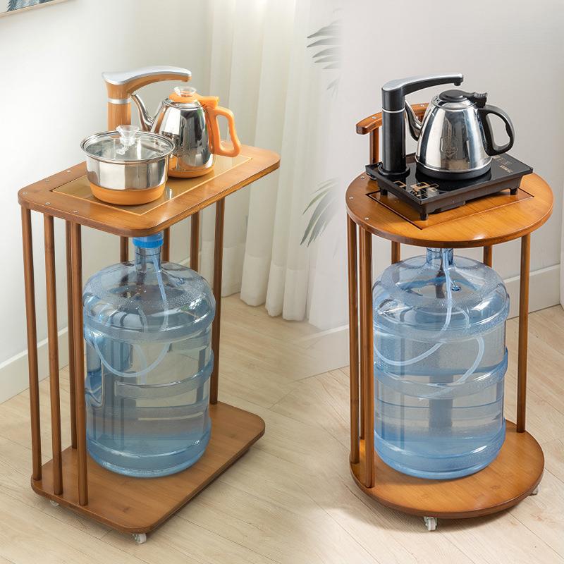 客厅小推车厨房可移动置物架夹缝储物架茶水柜家用小茶柜自动烧水