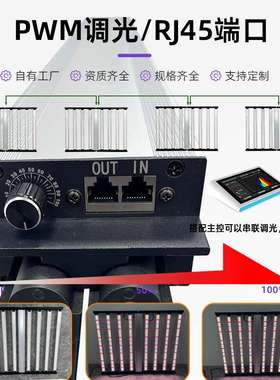 4x4ft植物灯高PPFD垂直农场大棚果园温室补光黑色led全光谱生长灯