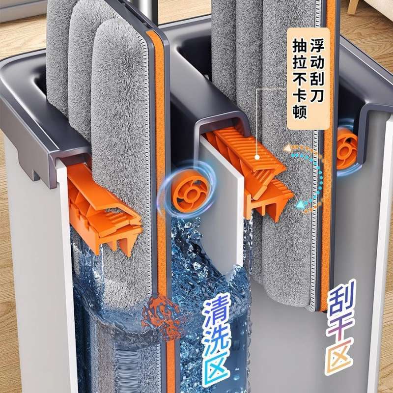 拖把2024新款家用一拖净免手洗平板懒人墩布刮刮乐拖地