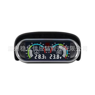 卧式液晶组合表 二合一电子水温表电压表 货车通用稳乐改装仪表