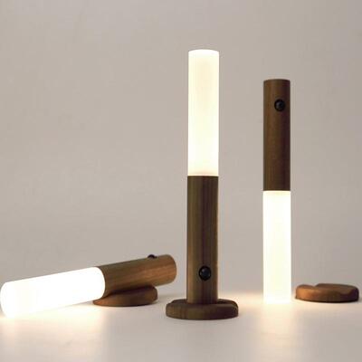 厂家直供智能人体感应小夜灯led充电自动过道楼道感应壁橱灯