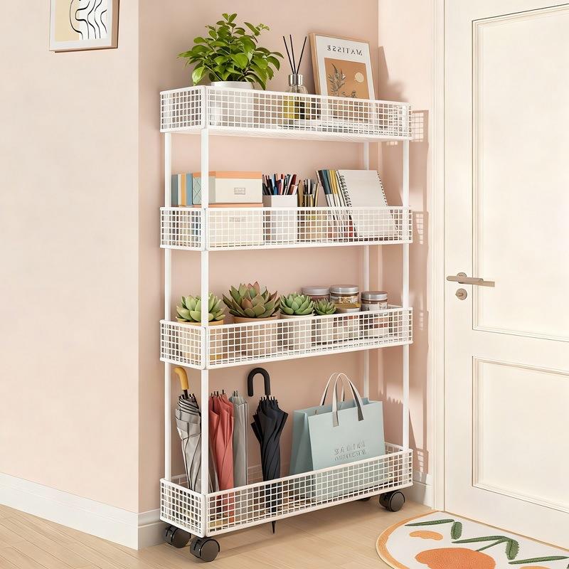 门后置物架儿童绘本书架铁艺落地简易极窄夹缝收纳超薄墙边小窄柜