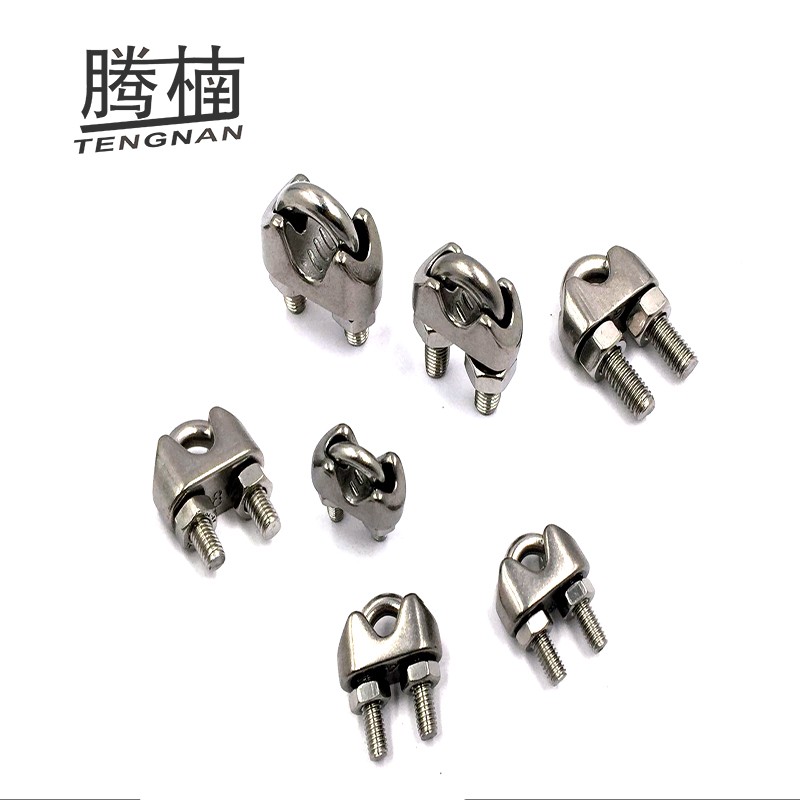 腾楠钢丝绳锁扣U型夹头M3pM4M5M6M8M10-M24304钢丝绳U形锁紧卡头