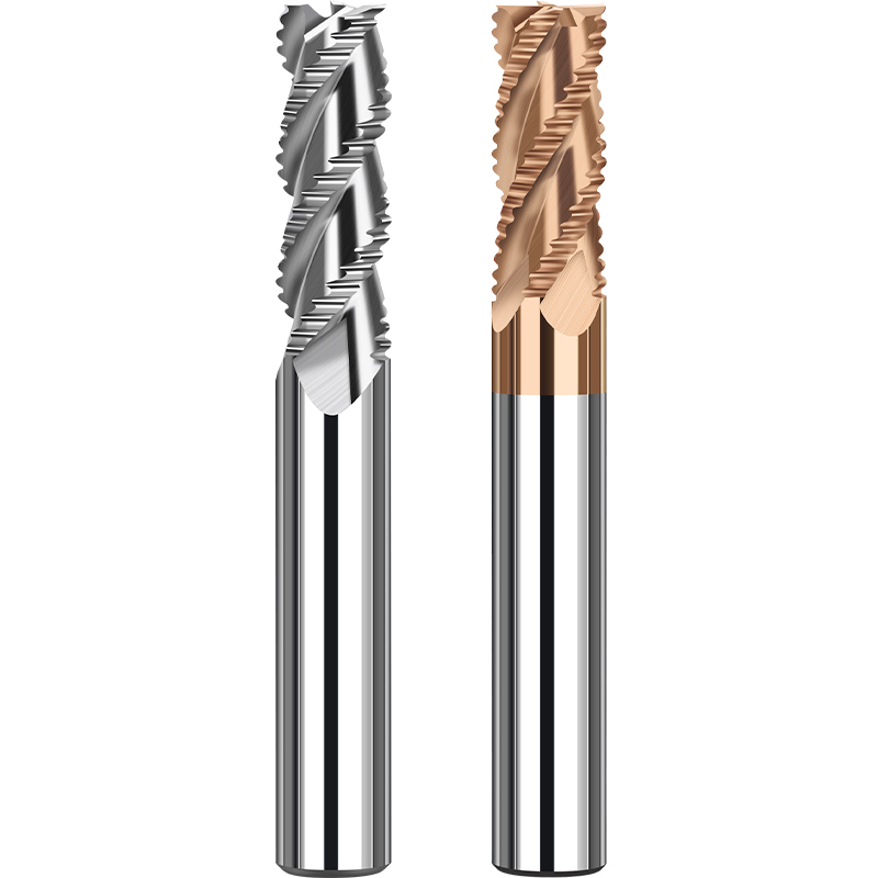 钨钢铣刀粗皮铣刀l硬质合金3刃铝用波纹粗铣刀玉米钢用4刃立铣刀