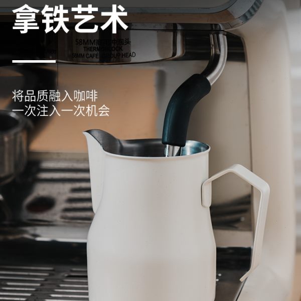 奶咖啡拉花杯尖嘴不锈钢泡大奶缸4缸杯子30肚打拉花打泡压纹奶缸