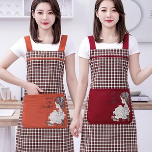 家用新款 女防水好看洋气围裙厨房 做饭年轻人围摆摊2024颜值高腰