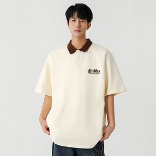 潮流男士 夏季 Polo衫 XKZB 翻领百搭男士 短袖 款 T恤青少年休闲时尚