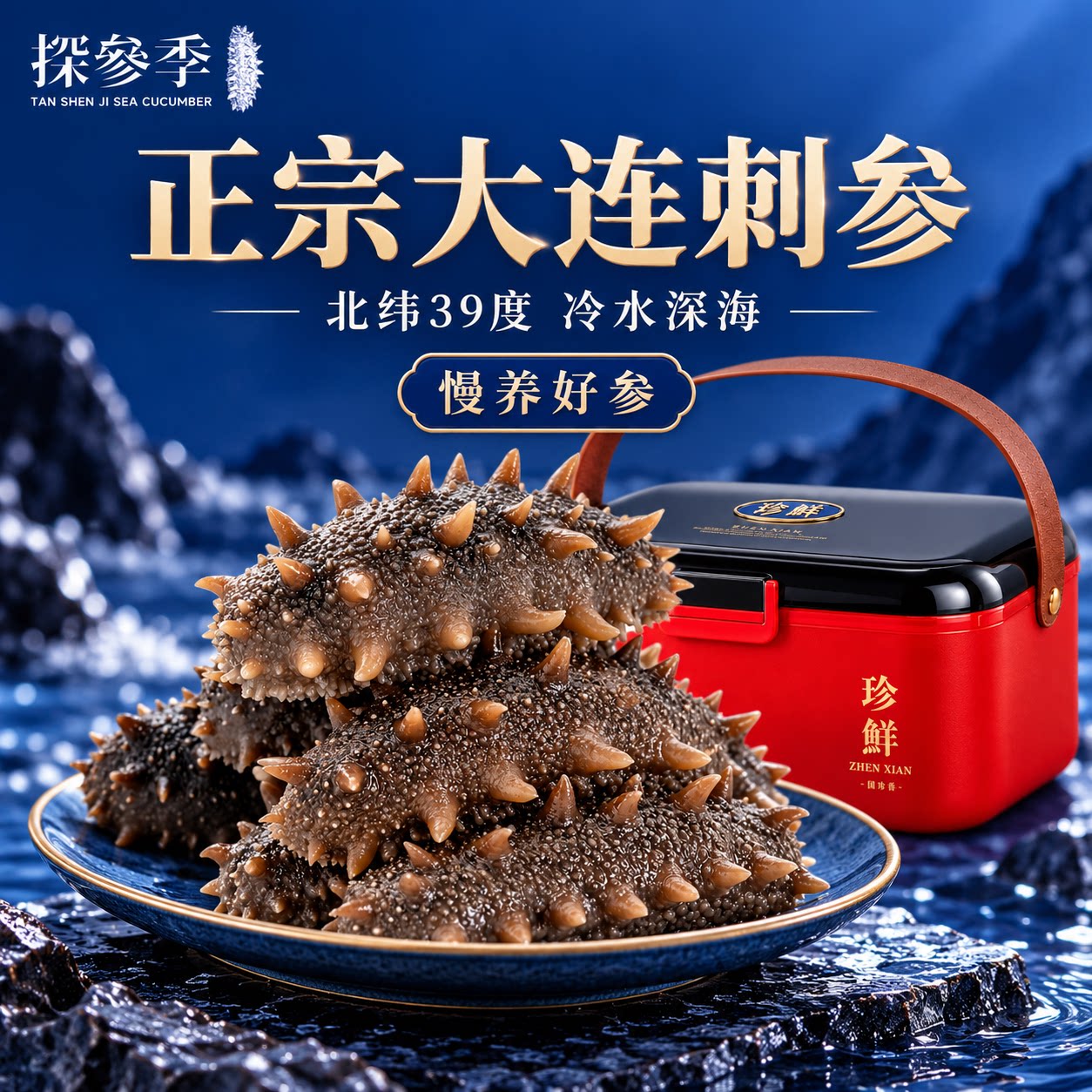 【3s礼盒】即食海参官方旗舰店正品开袋即食独立包装袋大连辽刺参