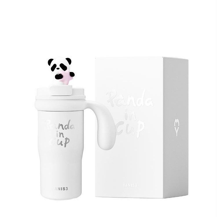 下单改价Y3闪星胖达巨无霸保温杯大容量陶瓷新款吸管水杯冰霸杯子