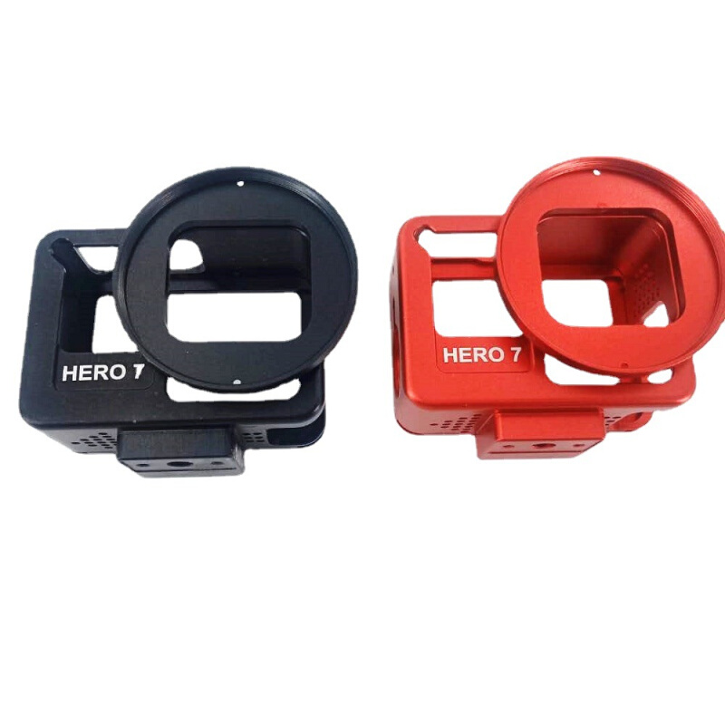 GoPro hero7运动相机铝合金保护套狗笼镂空金属外壳边框兔笼配件