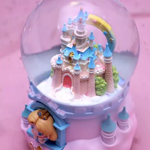 精选天空之城水晶球音乐盒梦幻公主城堡可旋转八音盒女孩儿童生日