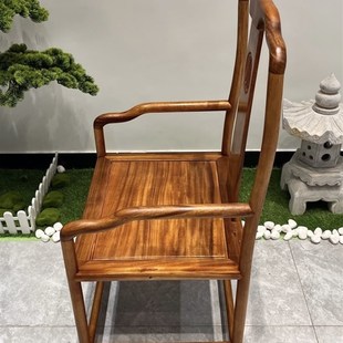精选南美胡桃木实木椅子圈椅主人茶桌阳台茶椅靠背椅新中式书桌椅