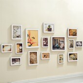 卧室复古创意相片墙欧式 精选景宇 客厅悬挂15框照片墙相框墙组合