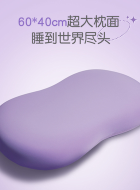 JACE记忆棉枕头护颈椎助睡眠枕芯单人紫色柔软舒适低枕豆豆枕高枕