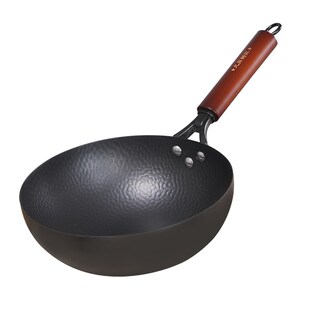 九鼎铸匠老式锻打锤纹小铁锅不易粘锅无涂层煎蛋家用平底熟铁炒锅