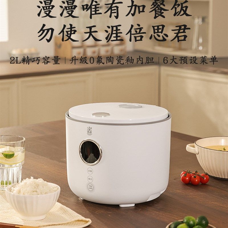 三角牌电饭锅家用2L迷你电饭煲小型微压2-3到4人3-5L多功能陶瓷釉