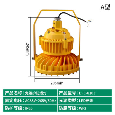 LED免维护加油站防爆灯罩DFC8103棚灯油墨坊油漆房仓库泛光灯