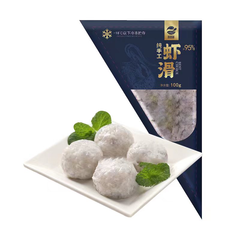 看得到虾仁 的虾滑 冷冻营养海鲜100g/袋*10袋 T