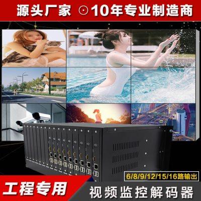 9路12路16路网络监控视频分屏解码器矩阵切换HDMI数字高清拼接器