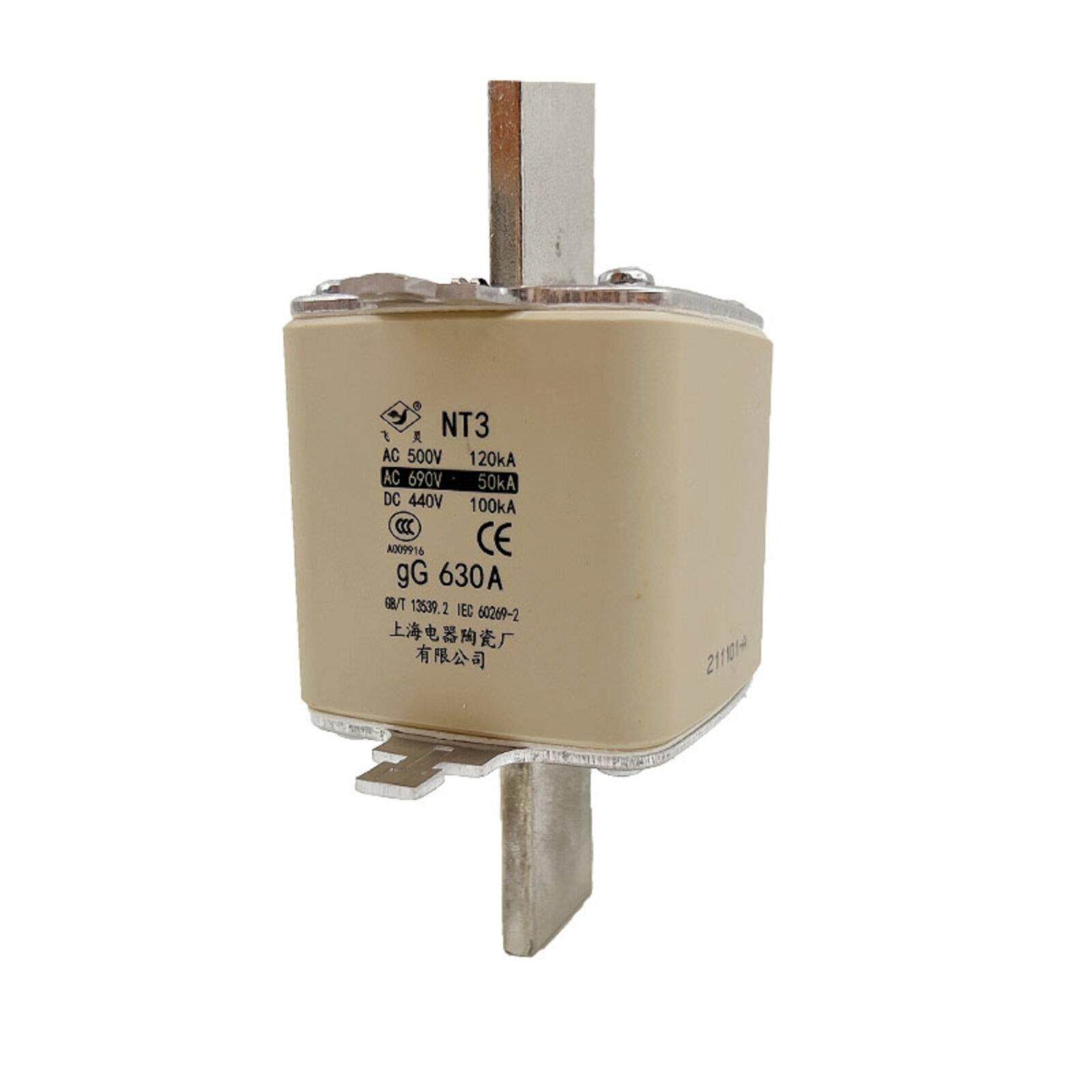 原飞灵熔断器NT3-630A RT16-3 上海电器陶瓷厂有限公司690v保险丝