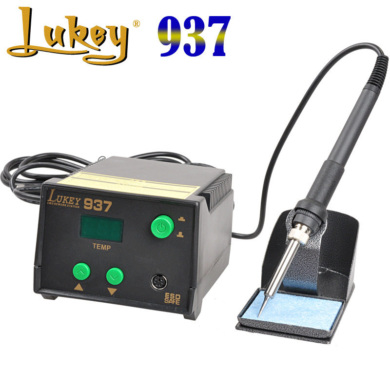 LUKEY雷克937数显恒温焊台65w调温电烙铁solderingrework