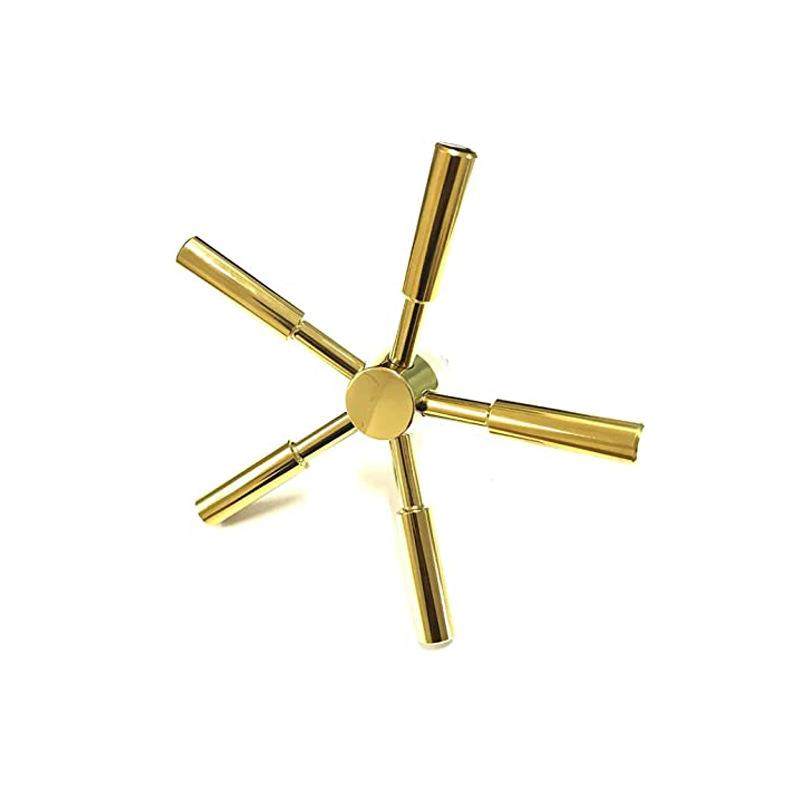 保险柜五叉拉手防盗 保险箱安全手柄金色 铁皮柜文件柜五角把手