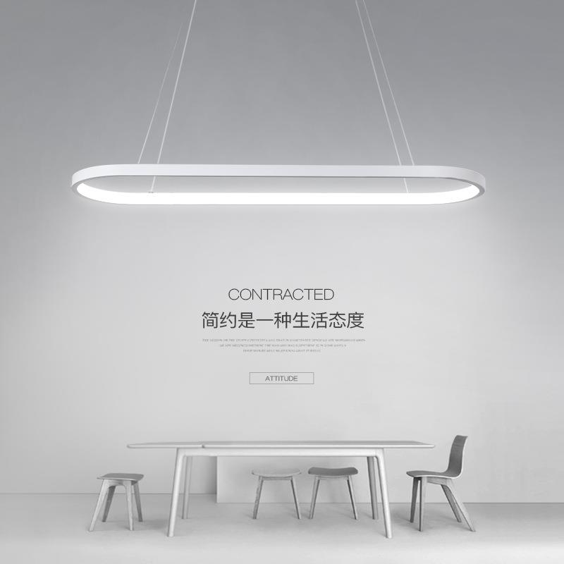 餐厅灯吊灯简约现代led卧室灯创意书房北欧客厅长条饭厅吧台灯具