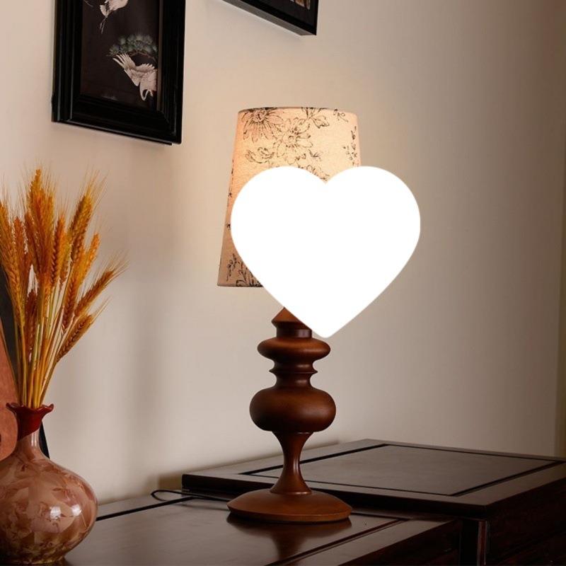 法式美式复古实木台灯卧室床头柜新款网红中古装饰灯温馨浪漫