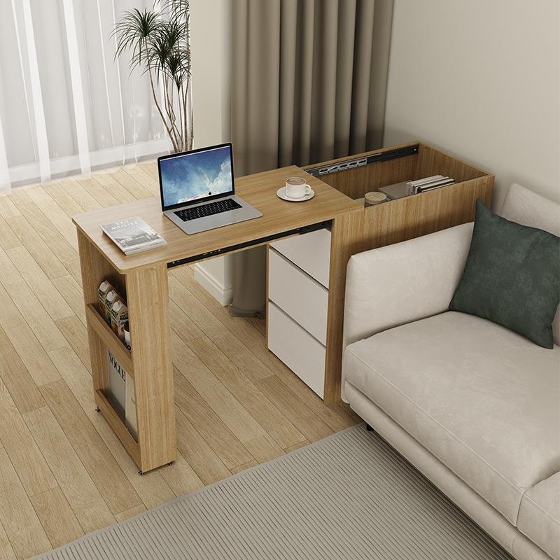 简约现代推拉书桌沙发边柜侧边柜客厅卧室边几墙角几夹缝窄柜可Q&