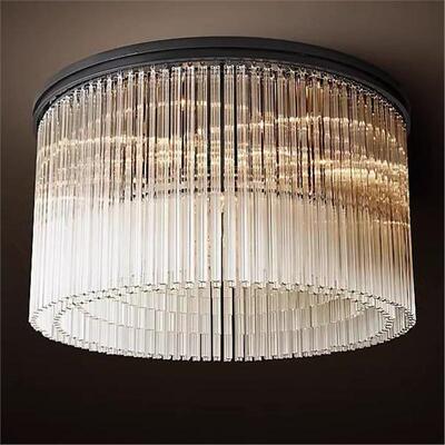 出口北美RH灯具客餐厅长圆形奢华创意简约timothy oulton水晶吊灯