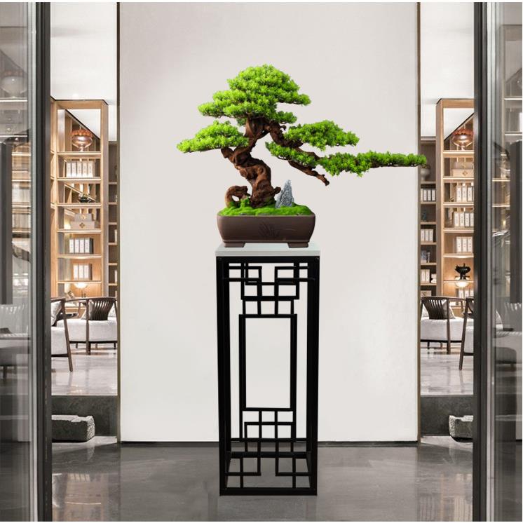仿真迎客松摆件落地盆栽植物客厅玄关酒店餐厅房间办公室家具软装