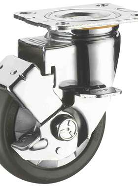 SUPO向荣动力6寸带边刹车TPR 静音 工业万向脚轮C05S-01C-150-412