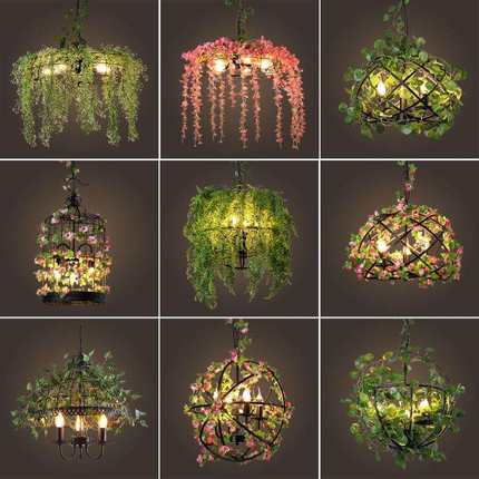 复古工业风led吊灯创意铁艺鸟巢吊灯餐厅卧室休闲娱乐场所led吊灯