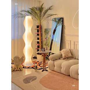 网红草裙落地灯客厅沙发旁装饰氛围灯卧室感轻奢落地立式台灯