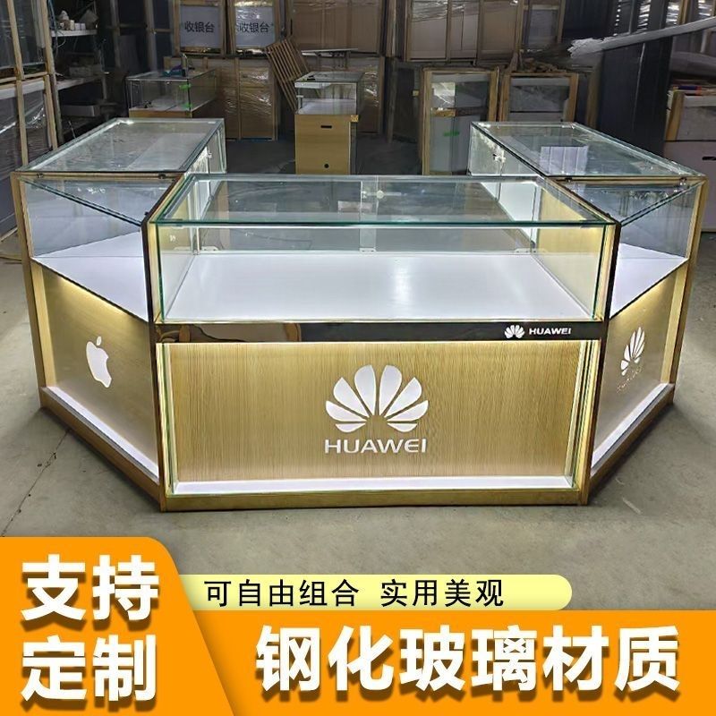新款手机柜台玻璃柜靠墙前开展示柜手机陈列柜二手机展示柜图片