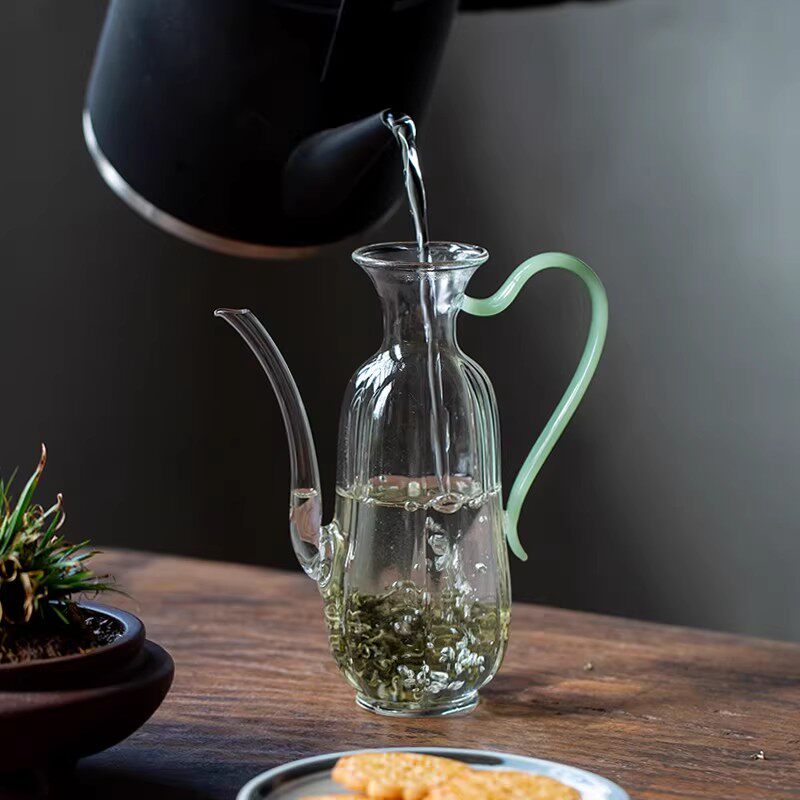 百垚玻璃茶壶耐热泡茶器高档冷泡壶绿茶专用壶仿宋手执壶功夫茶具