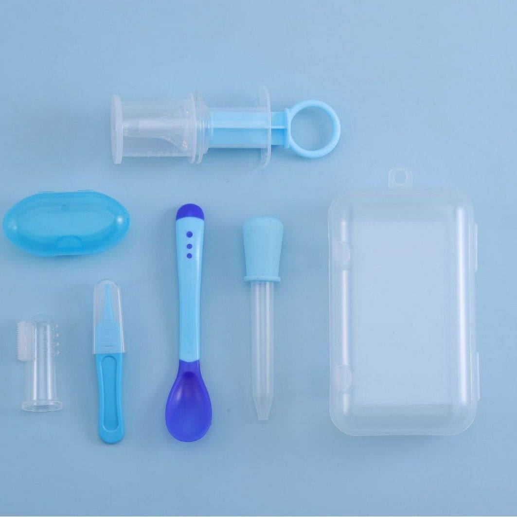 婴幼儿喂养洗护多件套感温勺拇指牙刷鼻屎夹收纳盒,婴童用品,吸鼻器,淘宝优惠券,粉丝福利购,淘宝优惠卷