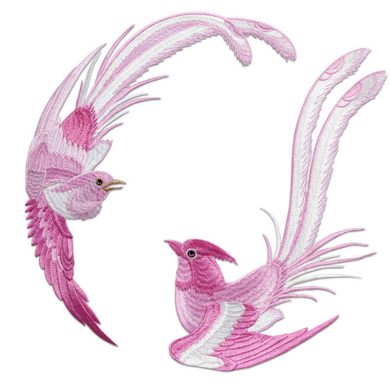 新品对称鸟中国风布贴民族风汉服刺绣装饰绣花片DIY补洞背胶熨烫,居家布艺,布贴,淘宝优惠券,粉丝福利购,淘宝优惠卷