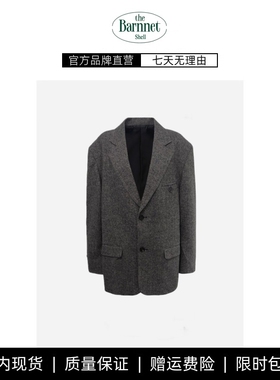 【现货】theBarnnet shell东大门Baby酱复古廓形灰色西装西服外套