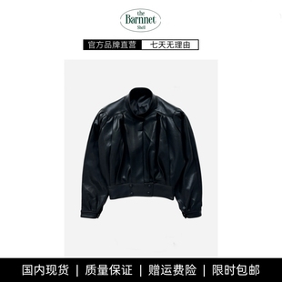 theBarnnet shell韩国jennie同款 宽松立领皮衣夹克外套 现货