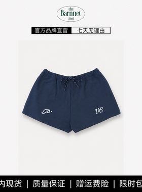 【现货】theBarnnet shell韩系字母刺绣松紧腰抽绳短裤宽松运动裤