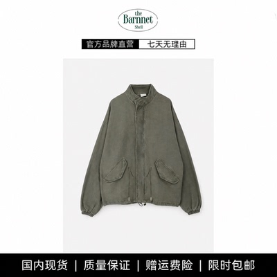【现货】theBarnnet shell韩系水洗做旧立领工装夹克收腰复古外套