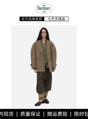 【现货】theBarnnet shell冬季新款韩国通勤羊毛西装毛呢大衣外套